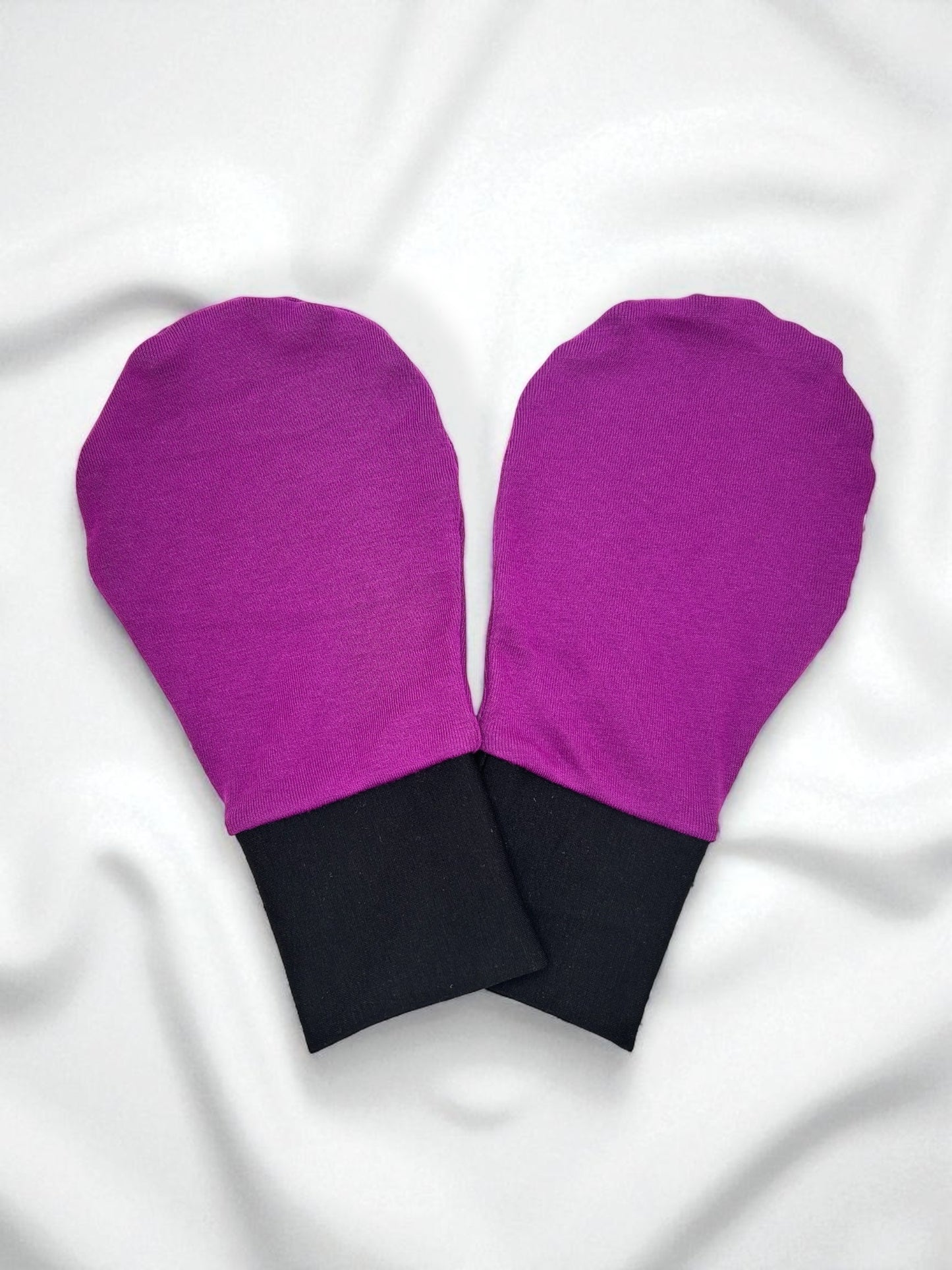 Supima Cotton Eczema Mittens/Special Needs Mitt’s /Purple/Black