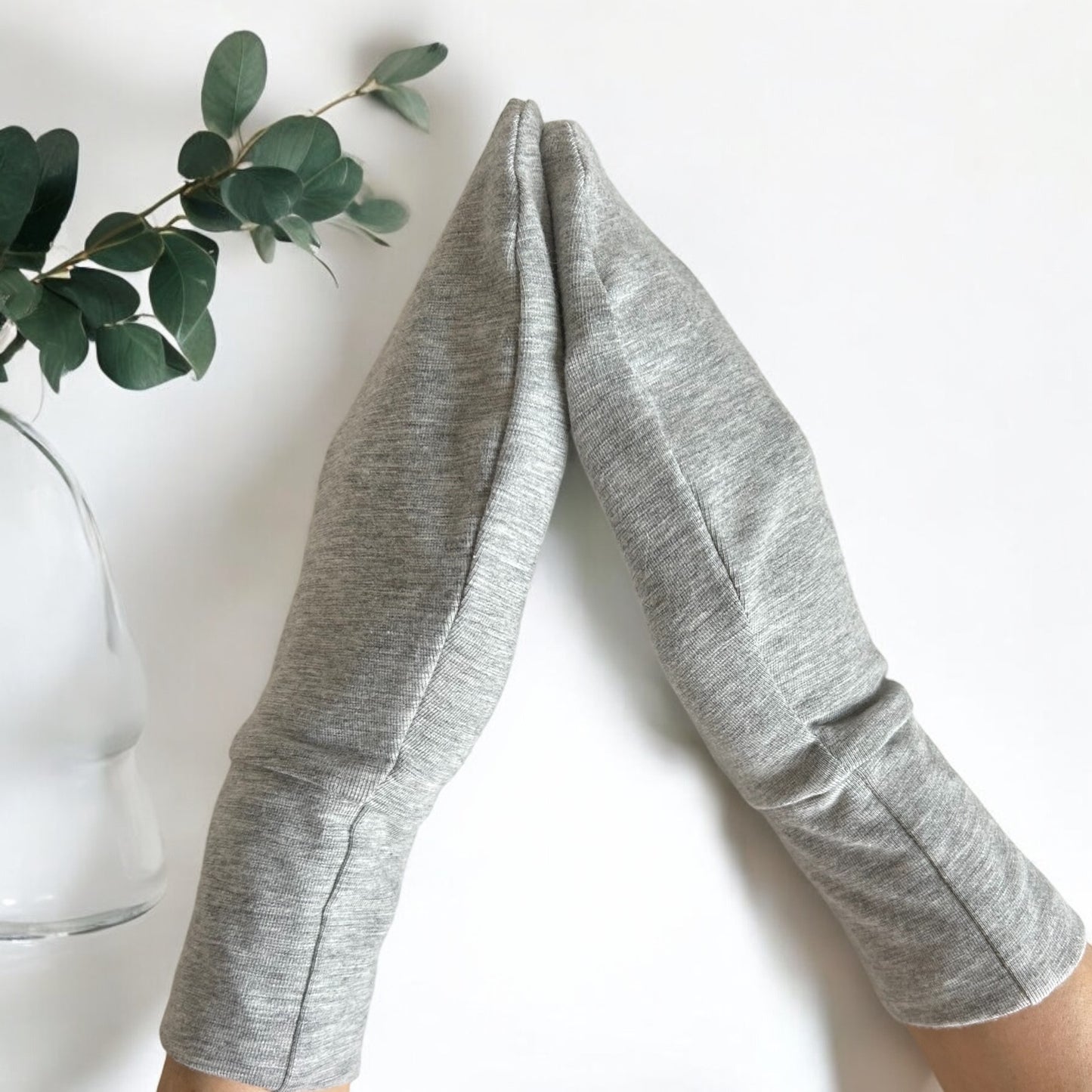 Adults Sleep Mittens /Gray Organic Cotton Eczema Mittens /Special Needs Unisex Mittens