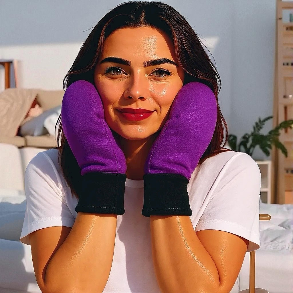 Supima Cotton Eczema Mittens/Special Needs Mitt’s /Purple/Black