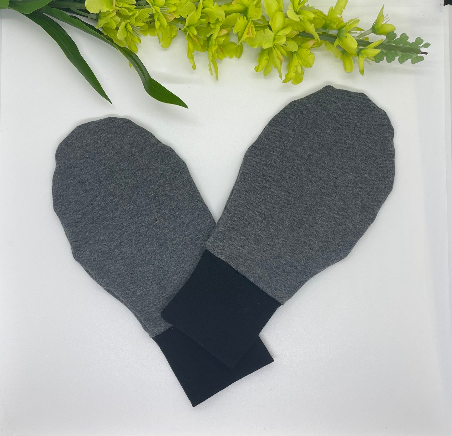 Special Needs Organic Cotton Eczema Mittens/Fingerless Face Protection Mitts for Elderly